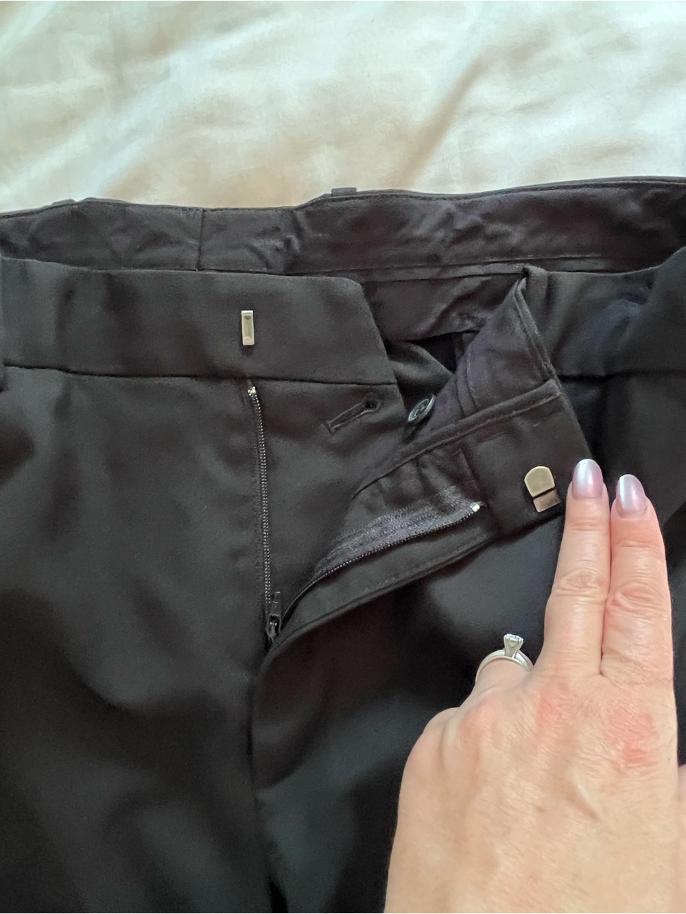 COS 100% Wool Tailored Dress Pants Black Career Office 36R The Boys - Picture 11 of 13